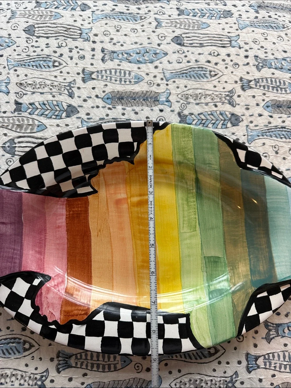 MacKenzie-Childs Rainbow Fish Platter
